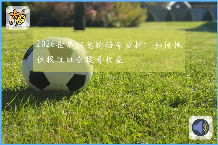 2026世界杯竞猜赔率分析：如何抓住投注机会提升收益